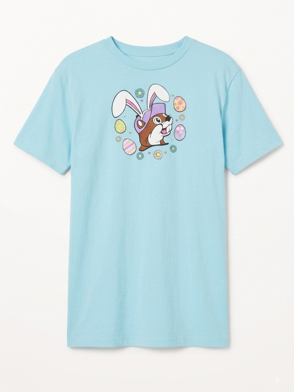 Buc-cee's Kids Light Blue Bunny & Easter Eggs Graphic Tee